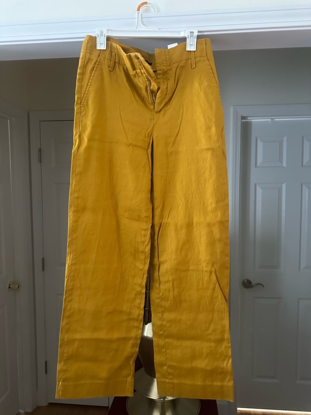Banana Republic Men's Mustard Yellow Straight-Leg Chinos